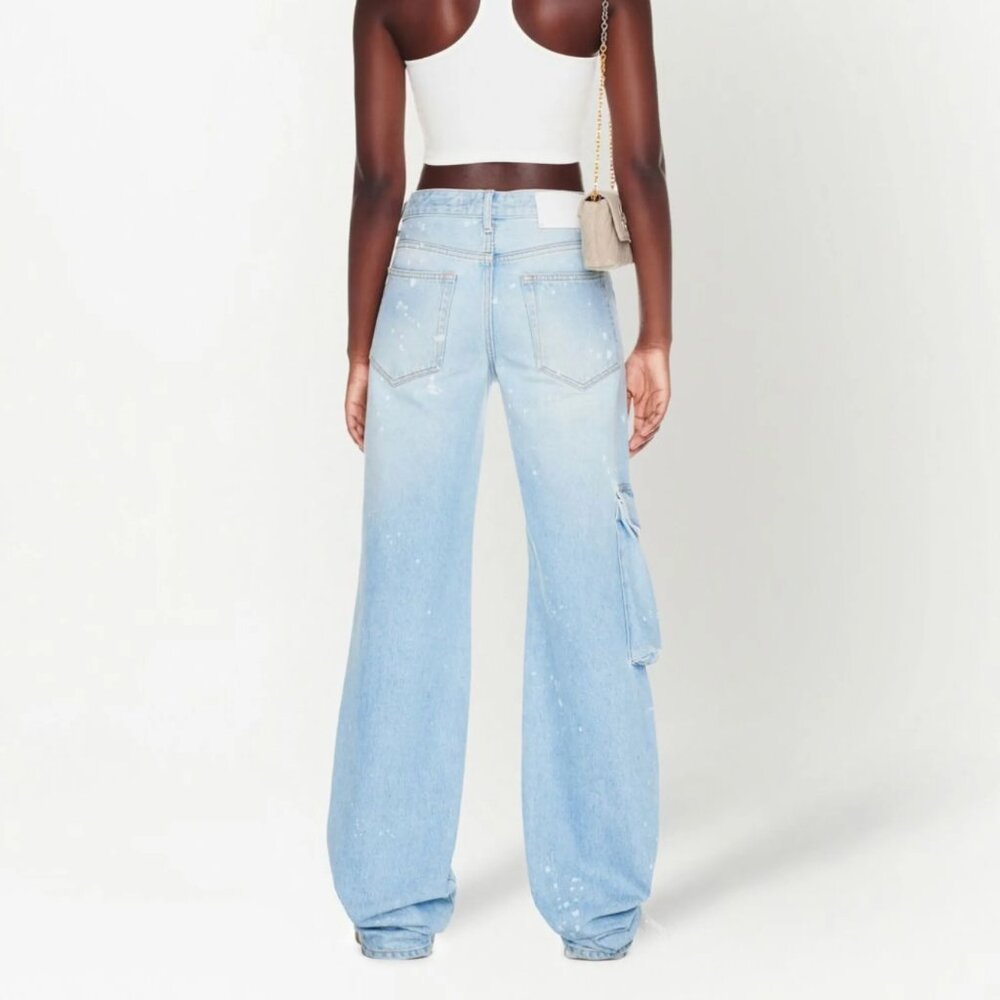 Off-White Painted Toybox Extralong Cargo Jeans - Picture 5 of 13